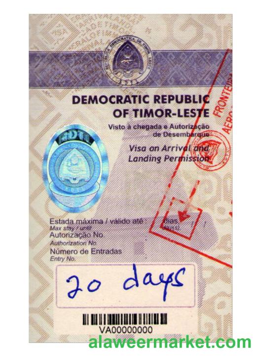 TIMOR-LESTE visa